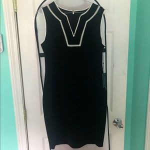Black Stretch V-neck Dress Tommy Hilfiger LBD